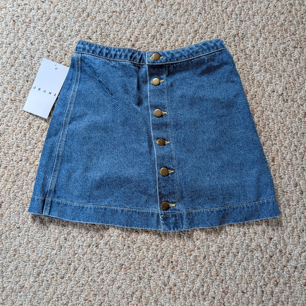 Urban Outfitters A Line Blue Denim Skirt size S
